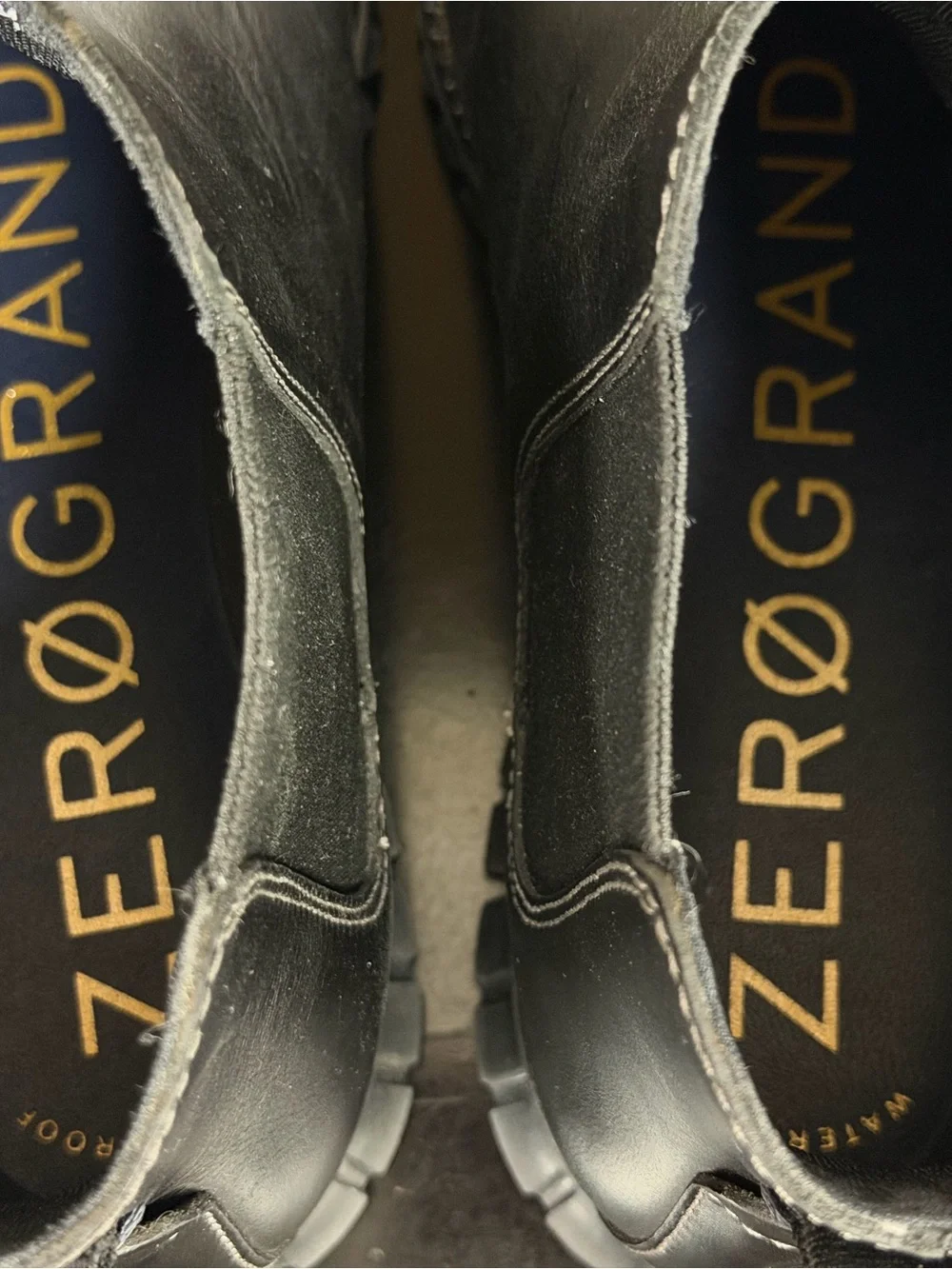 Cole Haan ZeroGrand Waterproof Black Leather Chelsea Boots men’s Size 9